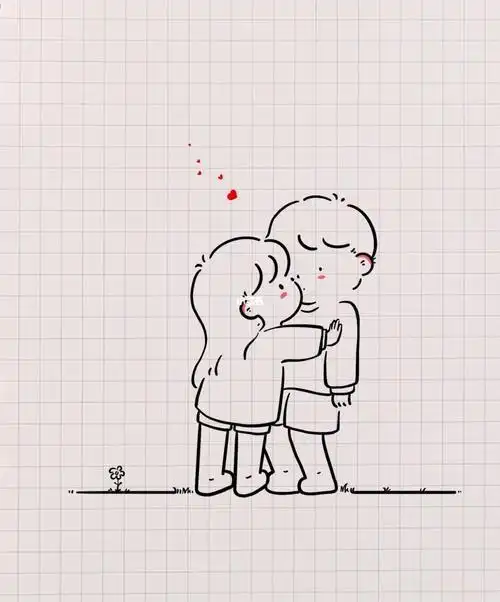 画给女朋友的简笔画日常情侣生活
