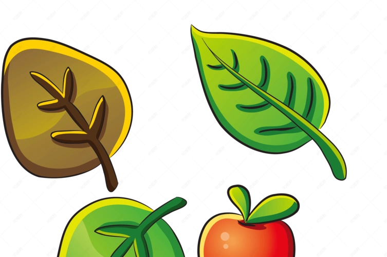 卡通树叶苹果矢量图免费下载【免抠元素png】-90设计网
