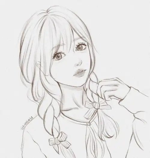 美女线稿练习|插画|创作习作|一条咸鱼0 - 原创作品 - 站酷 (zcool)