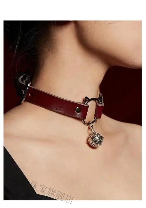 追属 铃铛k9项圈牵引绳女m颈带网红女友脖子上戴的饰品情侣 猫咪项圈