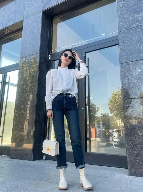 16895白色短靴这样搭配真的绝了