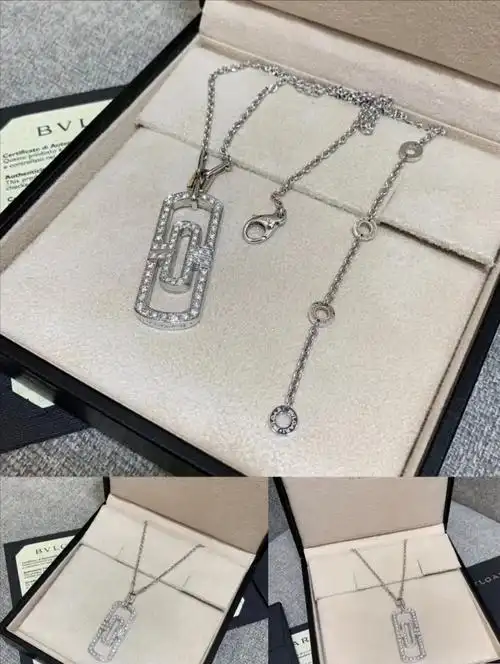 宝格丽同款回形针项链!铂金镶锆款!克价200多!几千的快乐! - 抖音