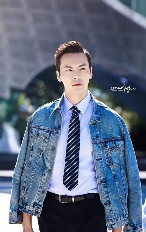 陈伟霆蓝色牛仔大片