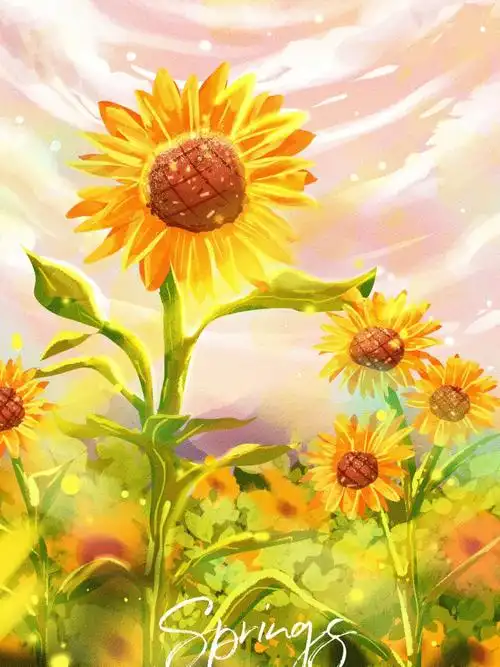 插画分享78四月第一弹春天治愈系