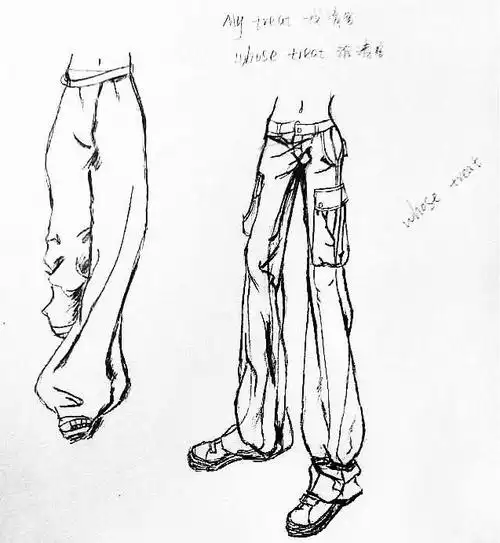 休闲裤作品-休闲裤款式图