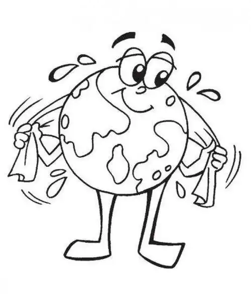 可爱的地球怎么画简单的地球简笔画睡觉的地球宝宝卡通画画法2