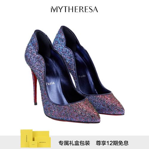 路铂廷(christian louboutin)     hot chick 100 lurex高跟鞋奢侈品