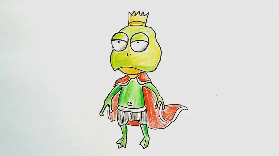 如果画出格林童话故事中的青蛙国王卡通简笔画
