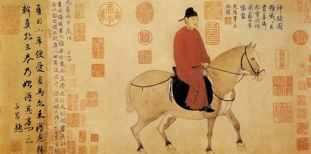 元 赵孟頫 纸本设色 纵30厘米 横52厘米