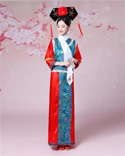 清朝格格古装宫廷满清宫女嫔妃甄嬛小品年会民族服装