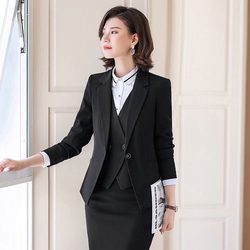 职业女神范时尚大学生西服小西装气质女外套正装女套装工作服四季