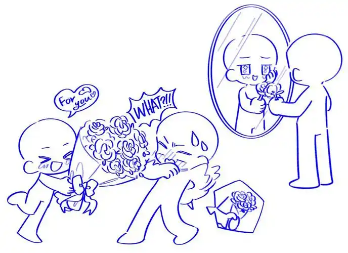 q版人物情侣动态模板素材练习干货收藏