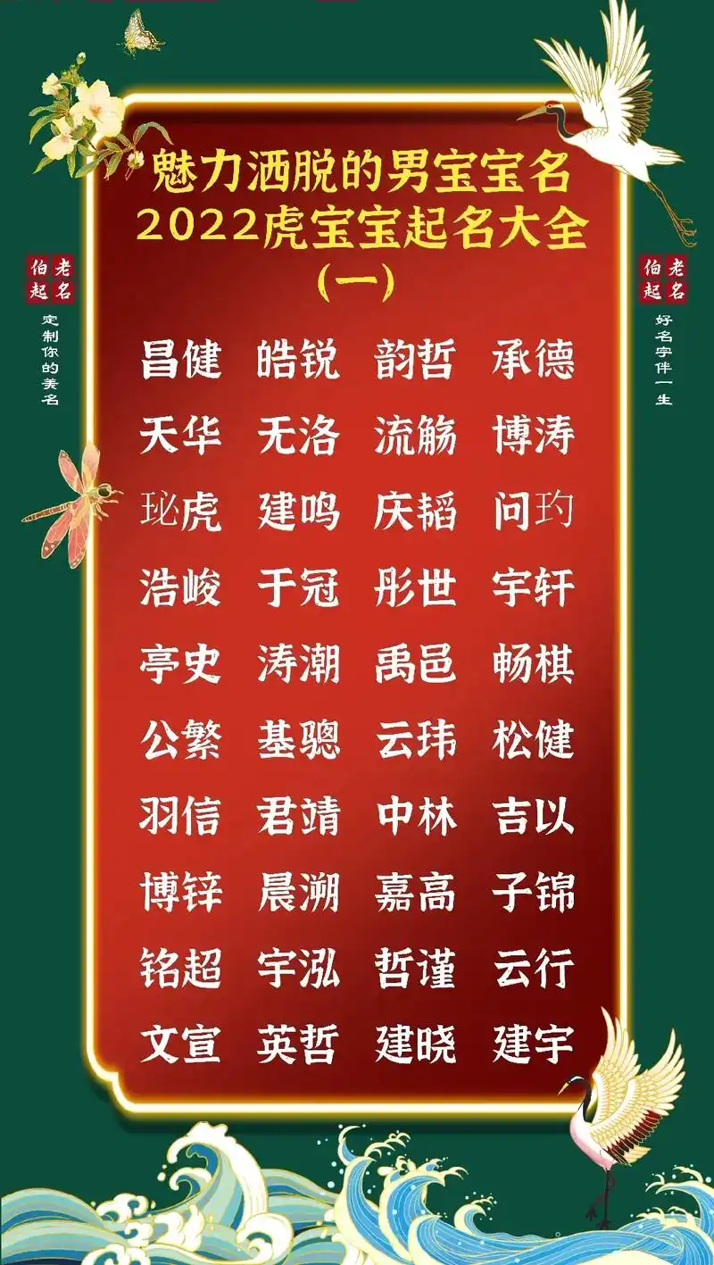 魅力洒脱的男孩名2022虎宝宝起名大全.#抖音图文来了 #起 - 抖音