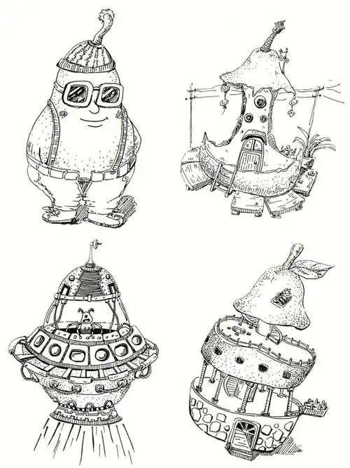 水果梨的图形创意联想设计