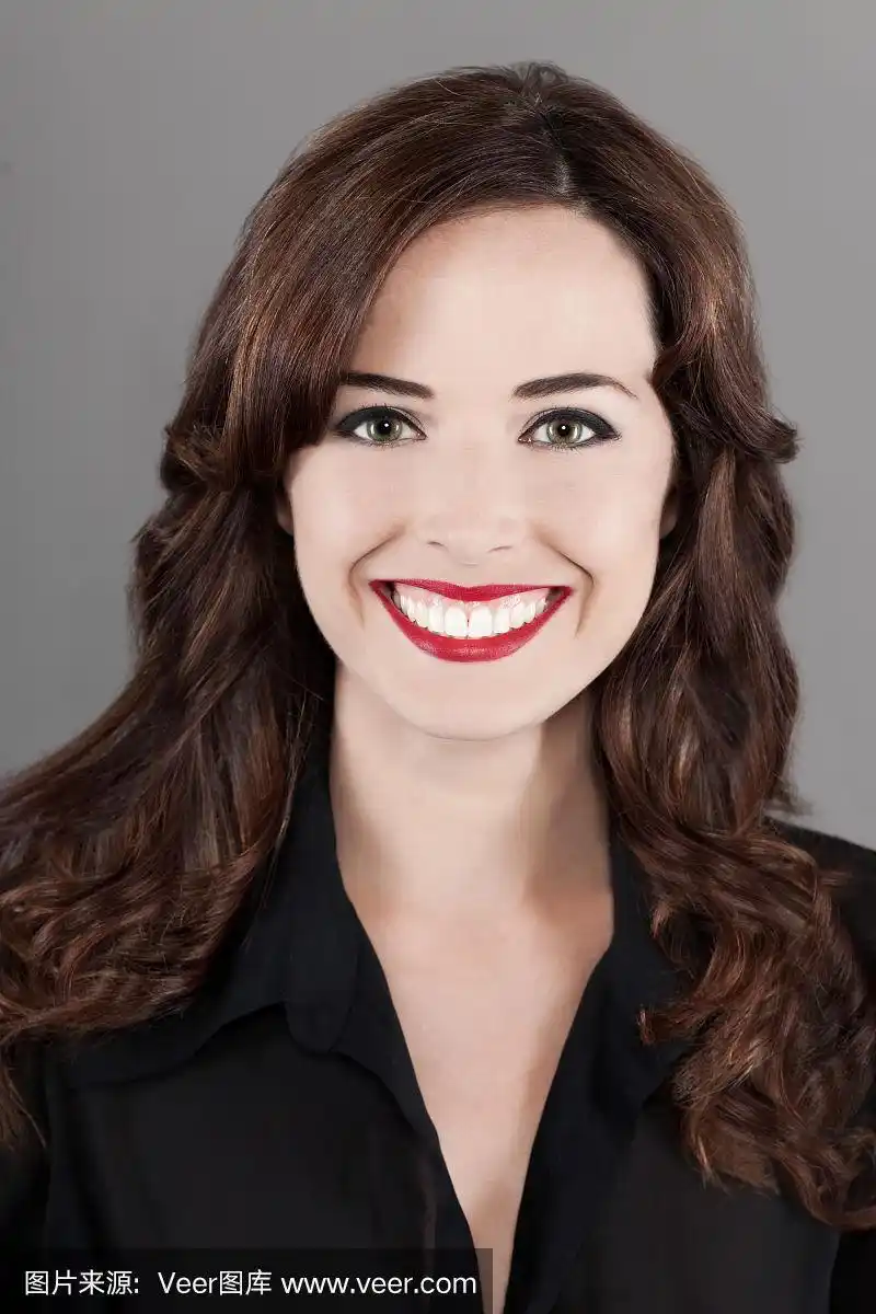 注视镜头,女人,露齿笑,快乐,自然美