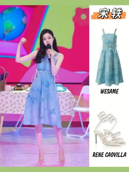 宋轶听说很好吃蓝色系同款穿搭