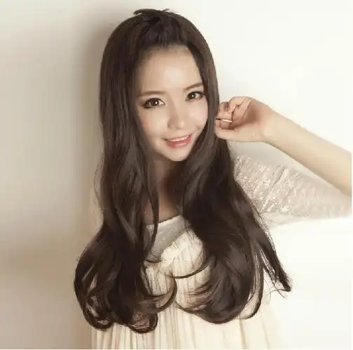 半头套假发女长卷发蓬松大波浪微卷长发半顶头套逼真假发无刘海假