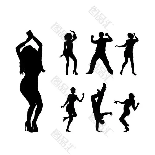 矢量舞蹈人物