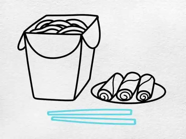 中国美食怎么画简单又好看?