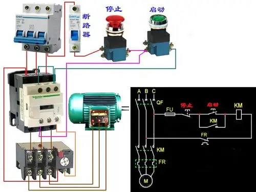 施耐德三相电交流接触器怎么接微信