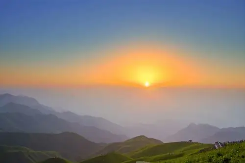 武功山的日落,日出.