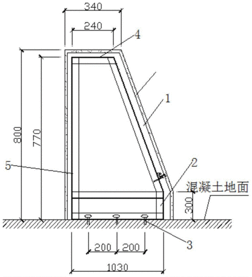 新型属于建筑施工用工具,具体涉及一种用于临时项目部的钢结构旗台