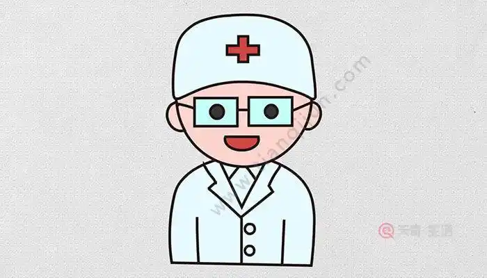 医生简笔画的画法  医生简笔画的教程