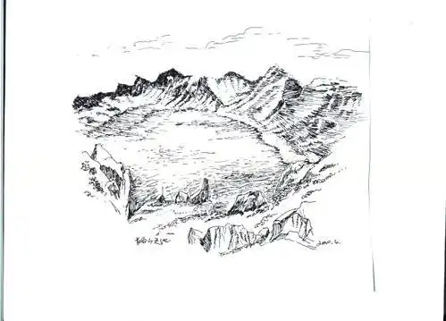 简笔画 长白山天池