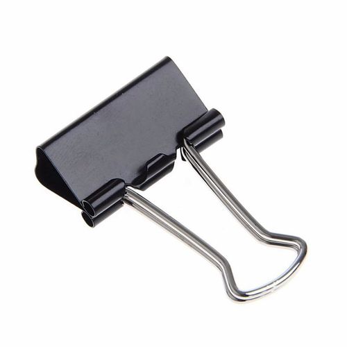 48 pcs 25mm black metal binder clips file paper clip documen