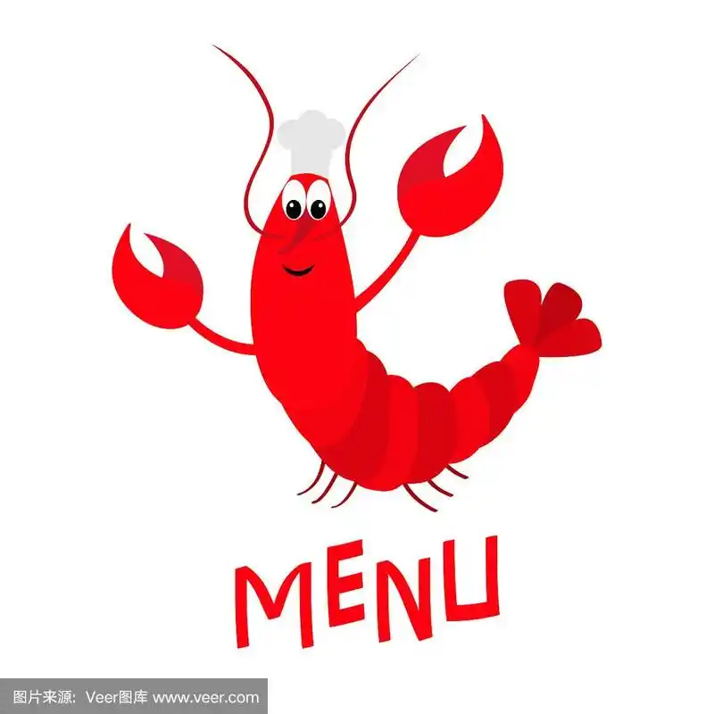 海鲜菜单标志标志.有趣的海洋动物.宝贝收藏.平面设计.孤立.白色背景.