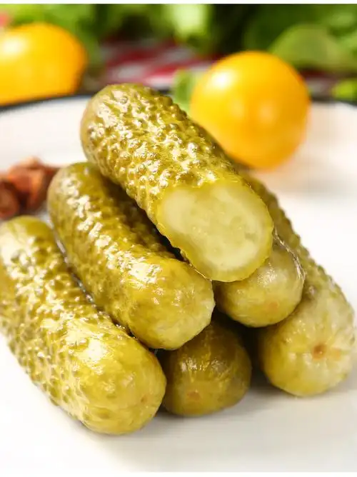 俄式酸黄瓜俄罗斯原装罐头小青瓜酱瓜咸菜配菜泡菜500g河马酸黄瓜偏酸