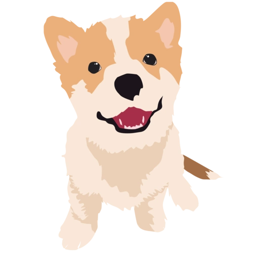 柯基狗狗小狗狗萌宠卡通手绘