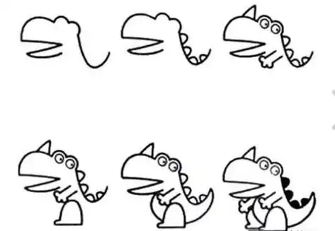 恐龙的画法简单一步一步教