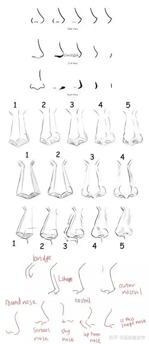 板绘动漫人物鼻子的简单画法