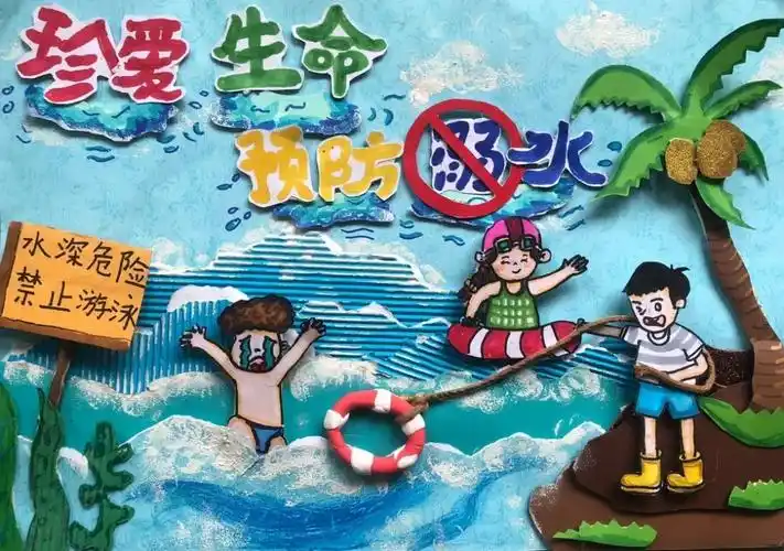 "童心防溺水"主题绘画优秀作品 - 智慧妈咪网