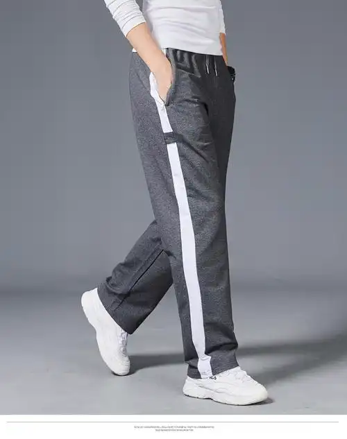 jiandongqishi运动休闲裤男裤子秋季宽松休闲灰色裤子男生直筒春秋款