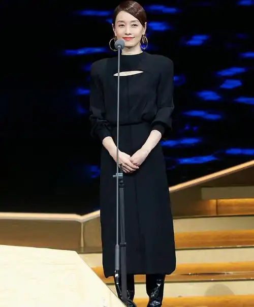 飞天奖颁奖典礼同穿黑礼服海清气质温婉马伊琍美得真飒爽