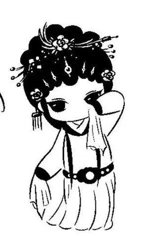 q版人物儿童亲子简笔画 宝宝轻松学画画人物花旦简笔画戏曲人物简笔画