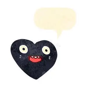 复古卡通黑心人物卡通动漫人物彩色动漫