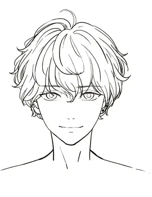 男头男头素描素材美术人设帅气时尚人物