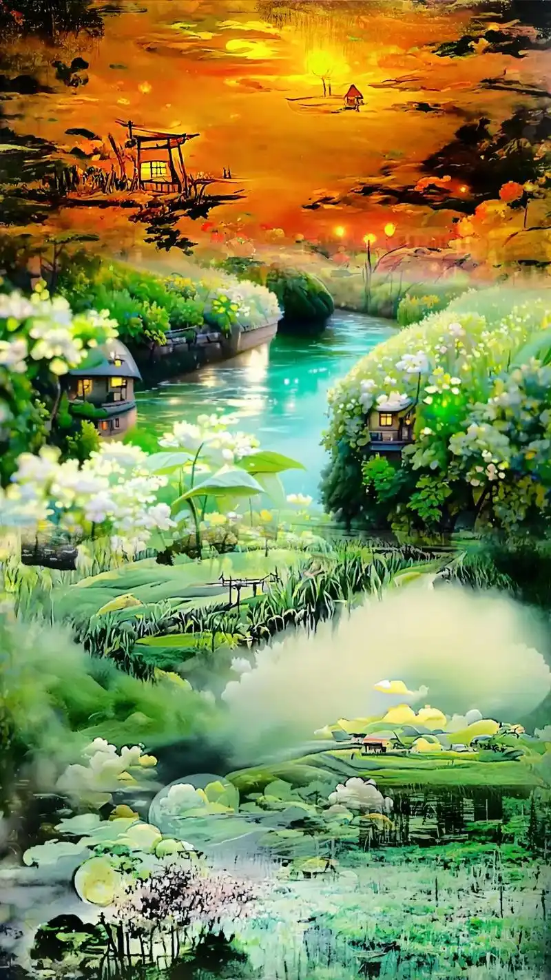 壁纸 #图文伙伴计划 #乡愁记忆 唯美意境 乡村爱情  - 抖音