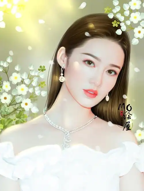 李沁照片转手绘头像壁纸mo绘屋