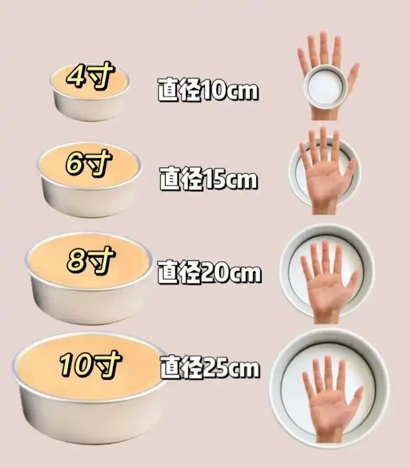 蛋糕尺寸食用人数 每一次当顾客问蛋糕多大时… 4寸建议1-2人 6寸建议