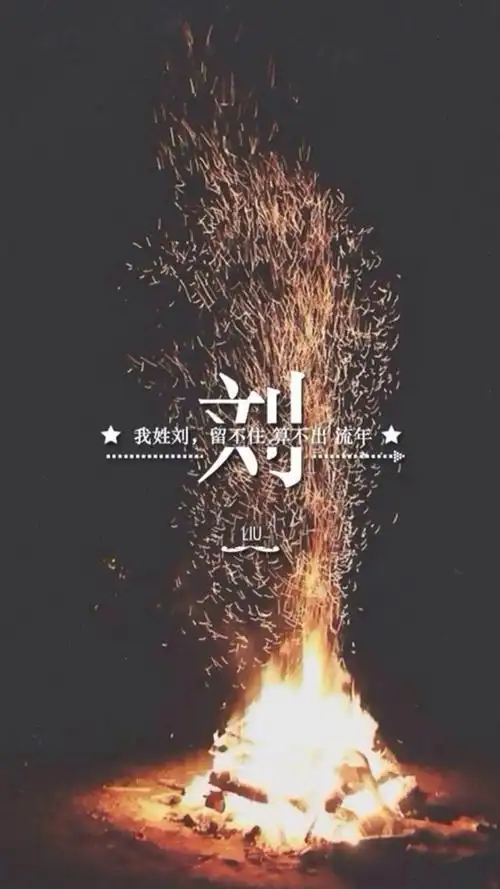 创意刘姓百家姓