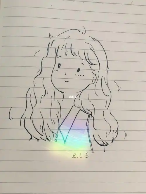 手帐本简笔画可爱小姐姐