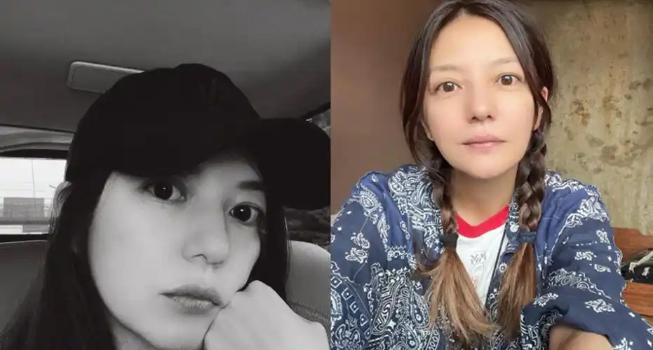 赵薇罕见晒素颜自拍 梳双马尾皮肤紧致卧蚕明显