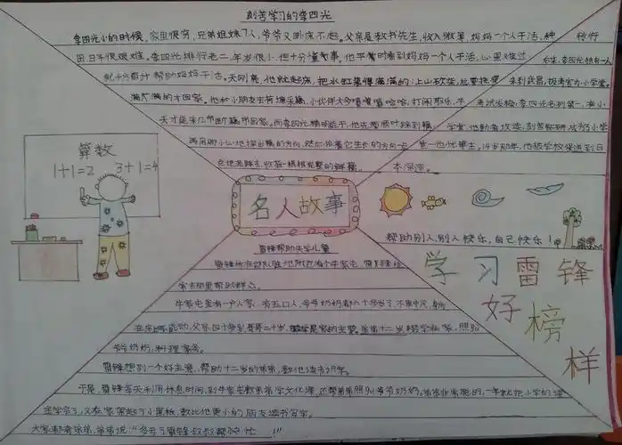 名人故事手抄报 名人故事手抄报内容
