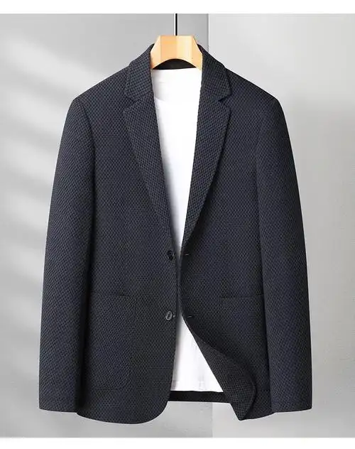 罗蒙西服男外套春季新款简约上班正装纯色单西男士商务休闲新郎西装男