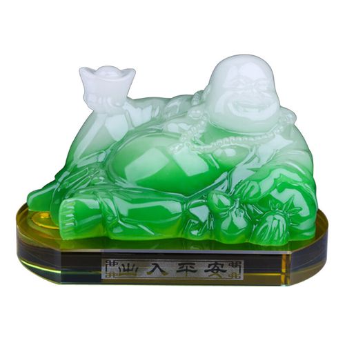 香水座式摆件装饰品大号拉丝弥勒佛夏季用品一 绿玉佛 貔貅珠 葫芦挂