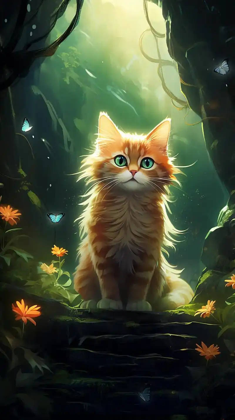 动画插画风格的橘猫.#猫咪 #ai绘画 #美图分享 #唯美意 - 抖音